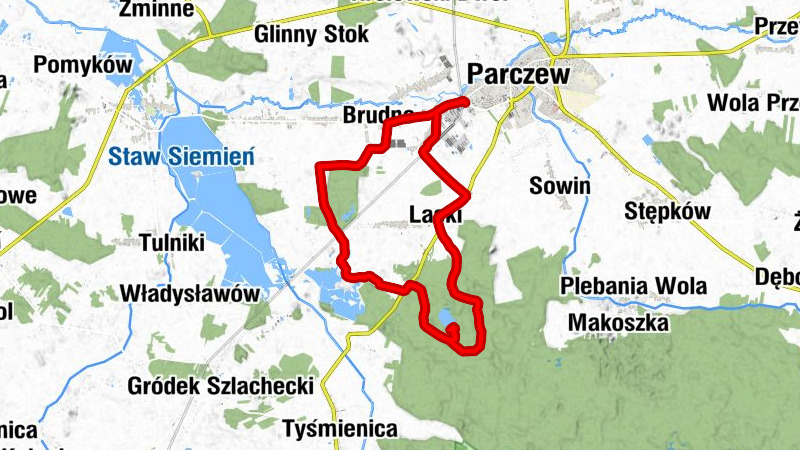 Parczew - Laski - Pohulanka - Brudno