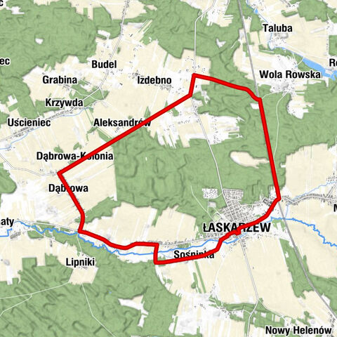 Łaskarzew - Izdebno-Kolonia - Aleksandrów - Dąbrowa-Kolonia