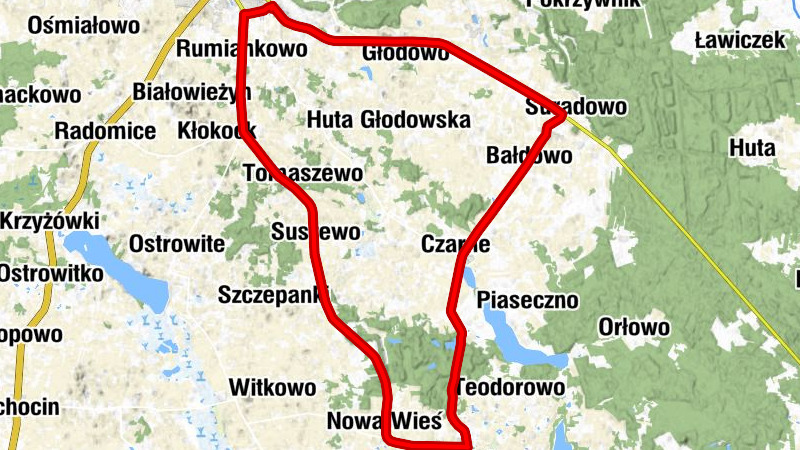 Lipno - Rumunki Podgłodowskie - Rumunki Głodowskie - Krzyż przydrożny XX w.