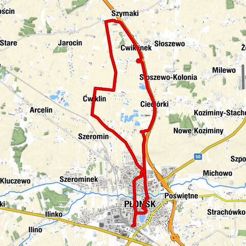 Płońsk - Ćwiklin - Szymaki