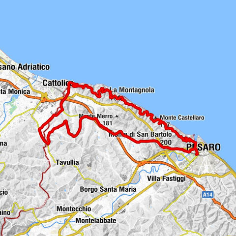 Pesaro - La Montagnola - Monte Trebbio - Monte di San Bartolo