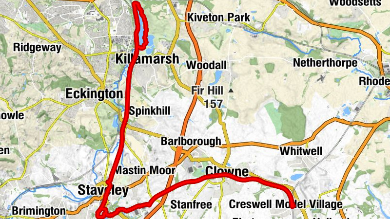 Creswell - Clowne - Chesterfield - Staveley