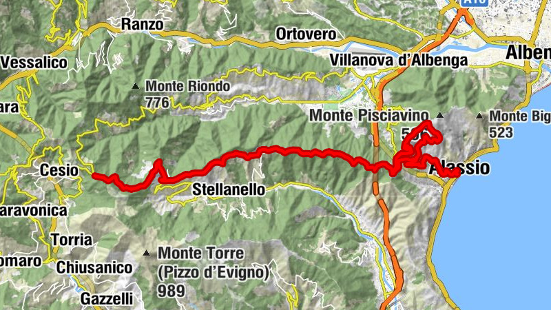 Alassio - Monte Pagliassa - Chiesa dei Santi Pietro e Paolo - Sella di Caso