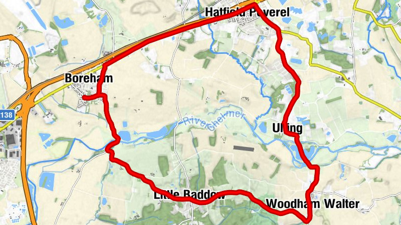Boreham - Church of St Mary the Virgin - Little Baddow Chapel - Hatfield Peverel Methodist Church