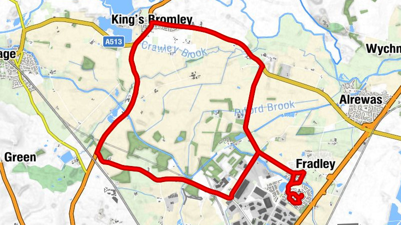 King's Bromley - Rileyhill - Fradley