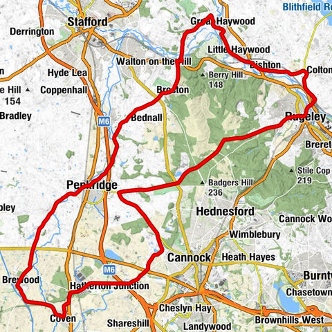 Rugeley Trent Valley - St Augustine of Canterbury - St John the Baptist Catholic Church - Parish Church of St Stephen, Great Haywood