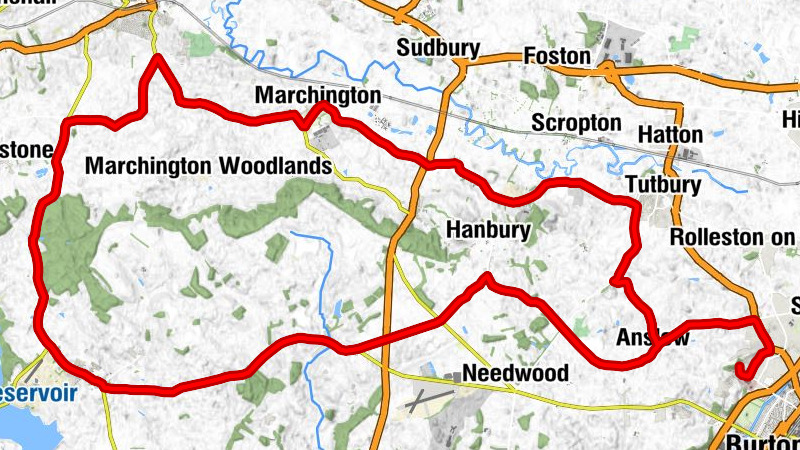 Outwoods - Hound Hill - All Saints - Holy Trinity Anslow