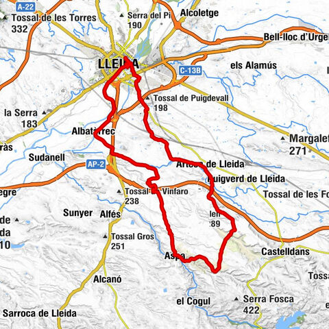 Lleida-Pirineus - Rambla de Ferran - Estació - Lleida - Roques del Belen
