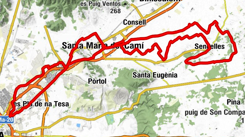 Palma - Nostra senyora del Roser - Santa Maria del Camí - Son Fuster