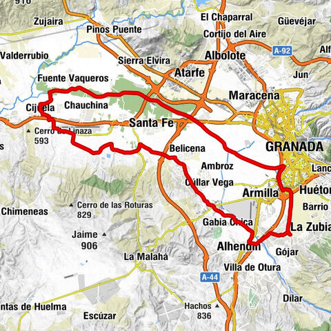 La Zubia - Ogíjares - Armilla - Granada