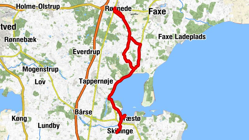 Rønnede kro - Rønnede - Kongsted Kirke - Sct. Peders Kapel
