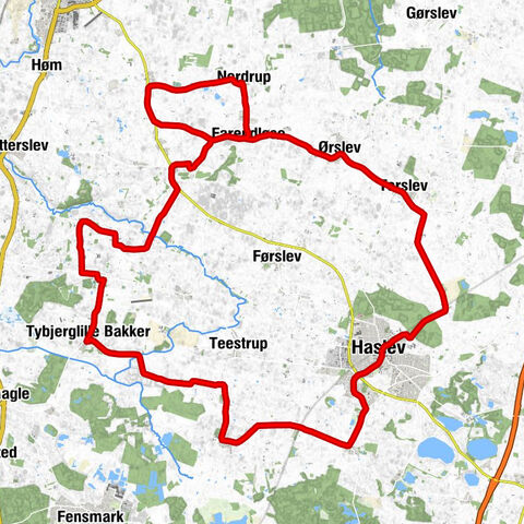 Nordrup - Terslev Kirke - Haslev - Tybjerg Kirke