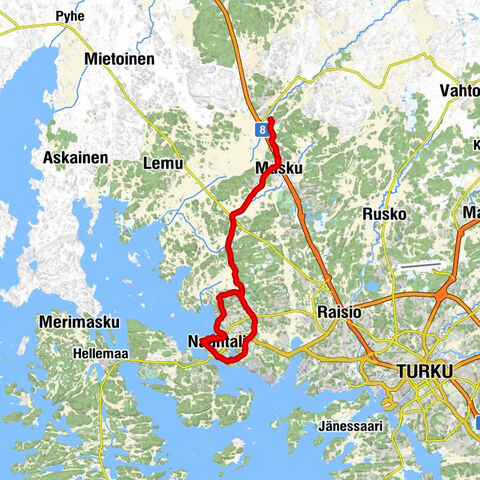 Nousiainen - Masku - Naantalin kirkko - Naantali