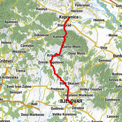 Bjelovar - Četvrt vila - Koprivnica