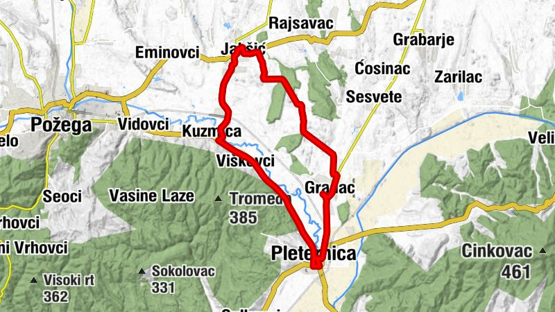 Gradac - Pleternica - Vesela - crkva svete Barbare