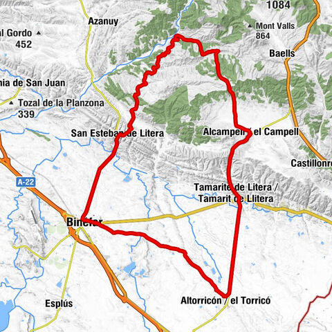 Altorricón / el Torricó - Tamarite de Litera / Tamarit de Llitera - Binéfar