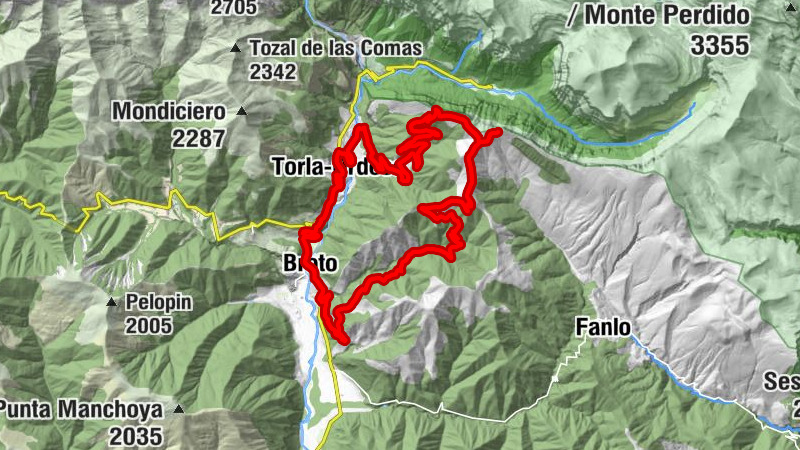 Torla-Ordesa - Tozal d'a Caña - Pico d'Enmedio/Punta Estatón - Ermita de Santa Ana