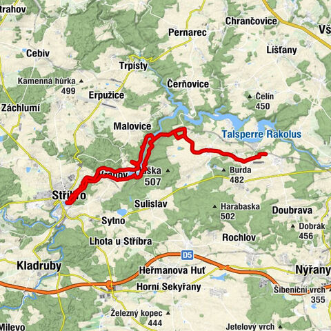 Nová Jezná - Jezná - Restaurace Vranov - Stříbro