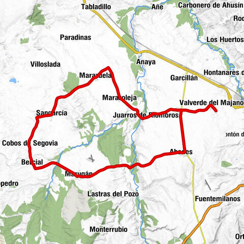 Valverde del Majano - Martín Miguel - Juarros de Riomoros - Marazoleja