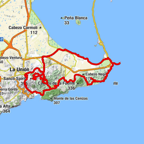 Cabo de Palos - Cala Flores - Cabezo de Don Juan - La Unión