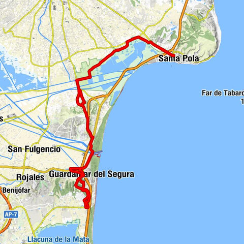 Santa Pola - Pinar de la Plana - Guardamar del Segura - Urbanització l'Estany