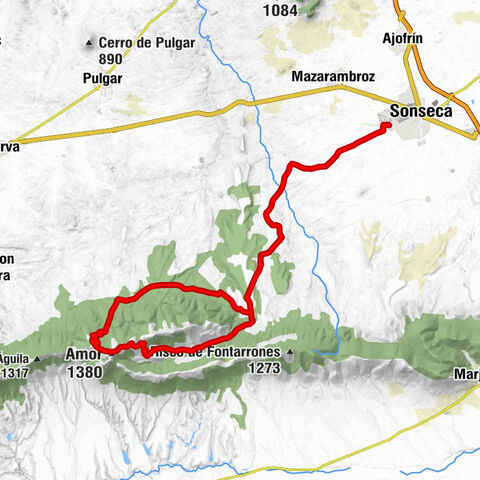 Mazarambroz - Solana de las Piletas - Amor - Convento del Castañar