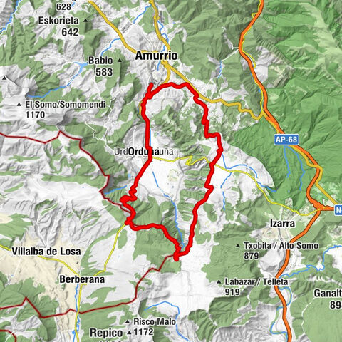 Iñarratxu - Bertzeta - Monte Santiago - Arando