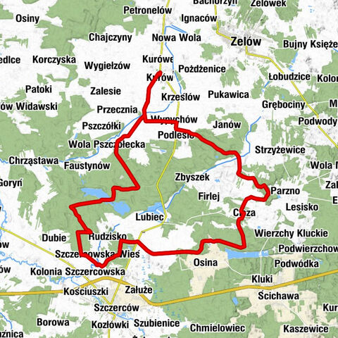 Kurów - Łęki - Walewice - Wincentów