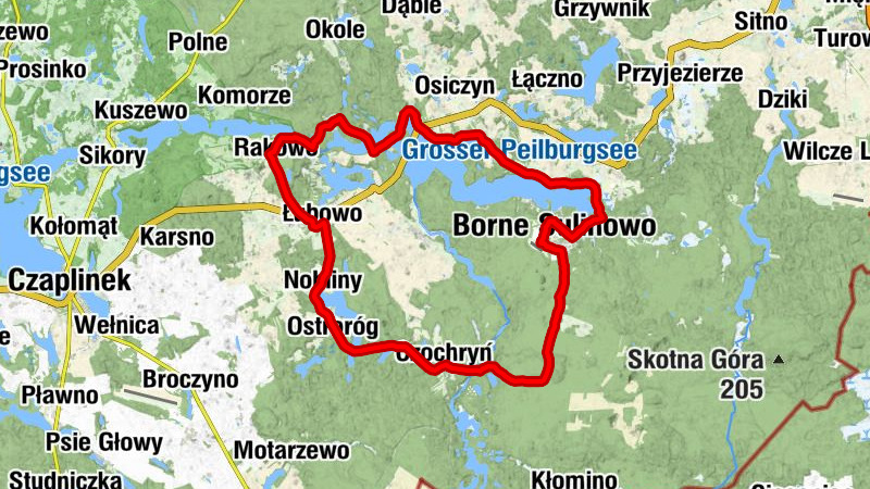 Borne Sulinowo - Kaplica pw. Matki Bożej Nieustającej Pomocy - Kościół pw. Świętych Apostołów Piotra i Pawła - Ostrogóra