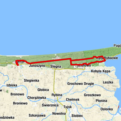 Jantar - Sztutowo - Janosikówka - Kąty Rybackie