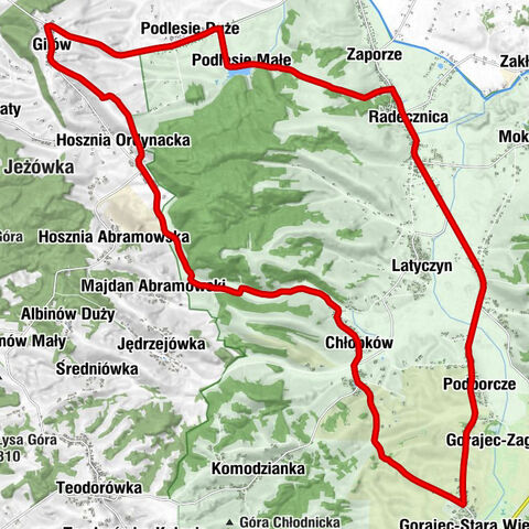 Podborcze - Kościół pw. Najświętszego Serca Pana Jezusa w Gilowie - Kościół pw. Wniebowzięcia Najświętszej Maryi Panny w Gorajcu-Starej Wsi - Gorajec-Stara Wieś