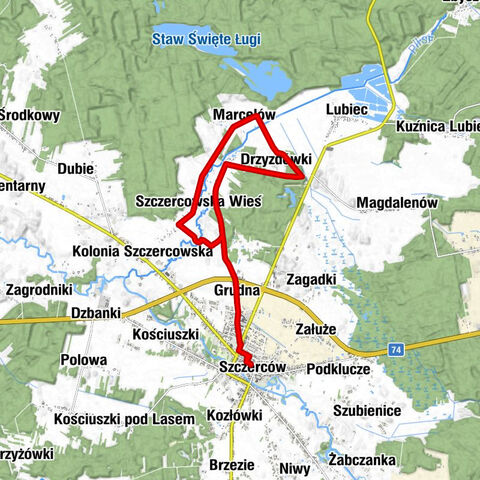 Szczerców - Grudna - Szczercowska Wieś - Rudzisko