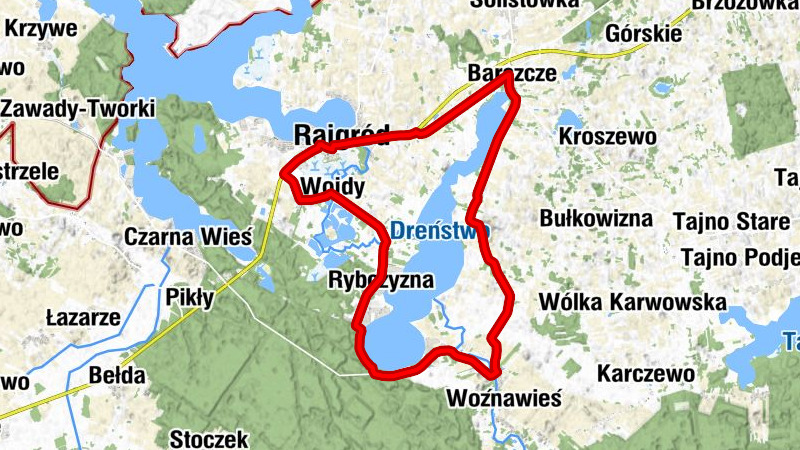 Rybczyzna - Rajgród - Kaplica cmentarna - Podjezioro