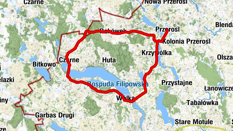 Przerośl - Krzywólka - Czostków - Wólka