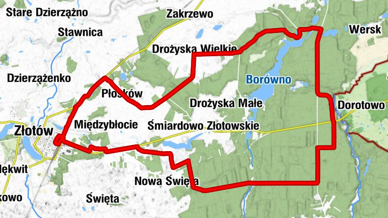 Złotów - Wierzchołek - Karolewo