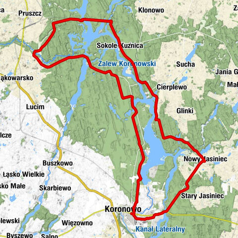 Koronowo - Przyrzecze - Romanowo - Sokole-Kuźnica