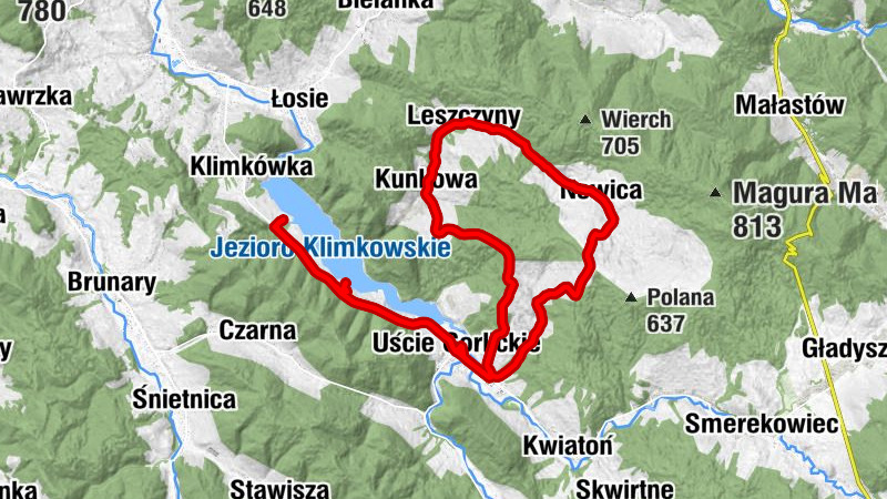Uście Gorlickie - Cerkiew Świętej Paraskewy w Uściu Gorlickim - Kaplica pw św. Stanisława Biskupa - Wierch