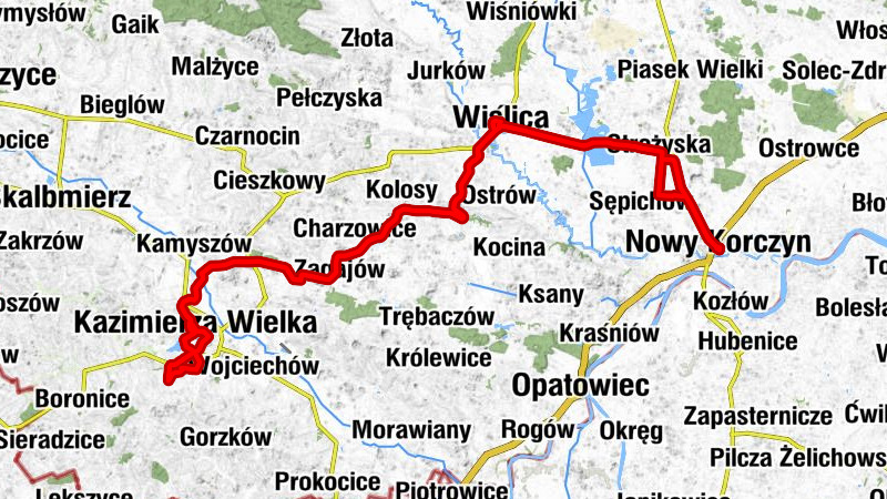 Grotniki Duże - Kościół pw. Wniebowzięcia Najświętszej Maryi Panny w Strożyskach - Bazylika Kolegiacka Narodzenia Najświętszej Maryi Panny - Nowy Korczyn