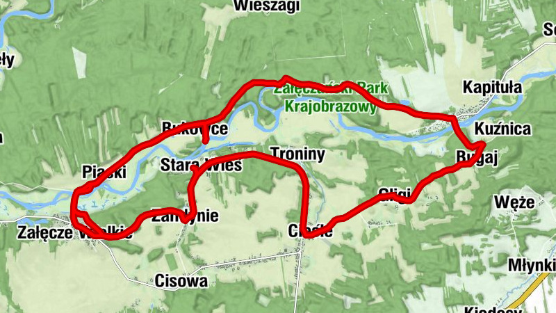 Stara Wieś - Zamłynie - Załęcze Wielkie - Piaski