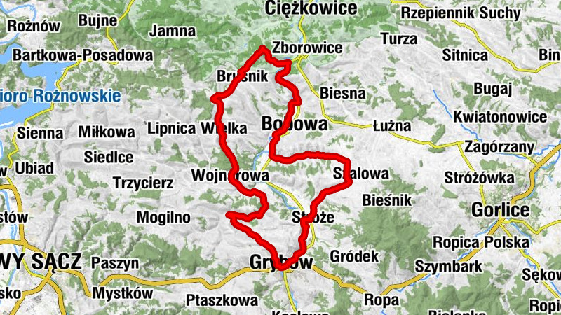 Pławna - Styrki - Kościół pw. Najświętszej Maryi Panny Wniebowziętej w Bruśniku - Kościół pw. Świętej Katarzyny Aleksandryjskiej w Grybowie