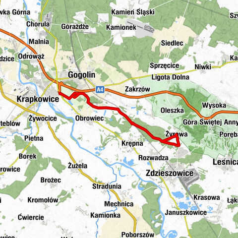 Krapkowice - Bagno - Podolszynie - Żyrowa