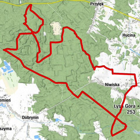 Podkościele - Debrzyna - Biesiadczańska Góra - Szydłowiec