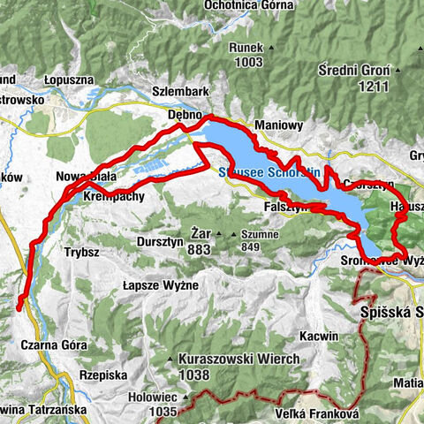 Białka Tatrzańska - Kościół pw. Świętej Katarzyny Aleksandryjskiej - Przełęcz Osice - Kościół pw. Świętego Marcina w Krempachach