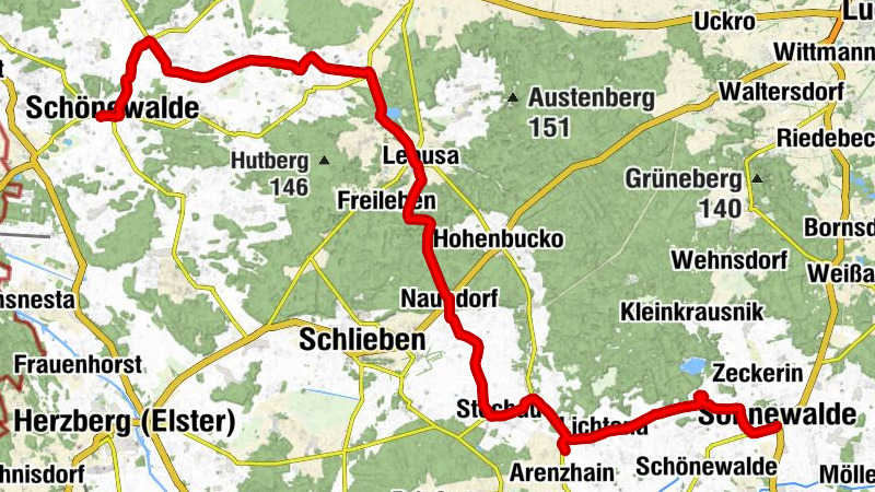 Schönewalde - Kirche Lebusa - Dorfkirche Friedersdorf - Sonnewalde