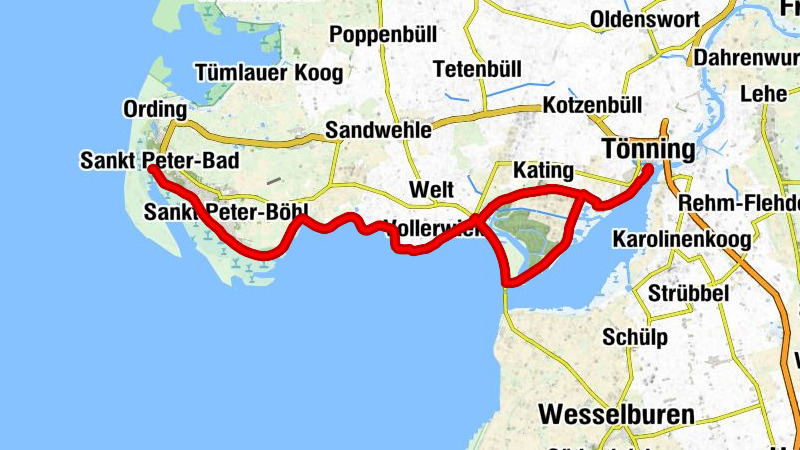 Sankt Peter-Bad - Sankt Peter-Dorf - Ehstensiel - Tönning