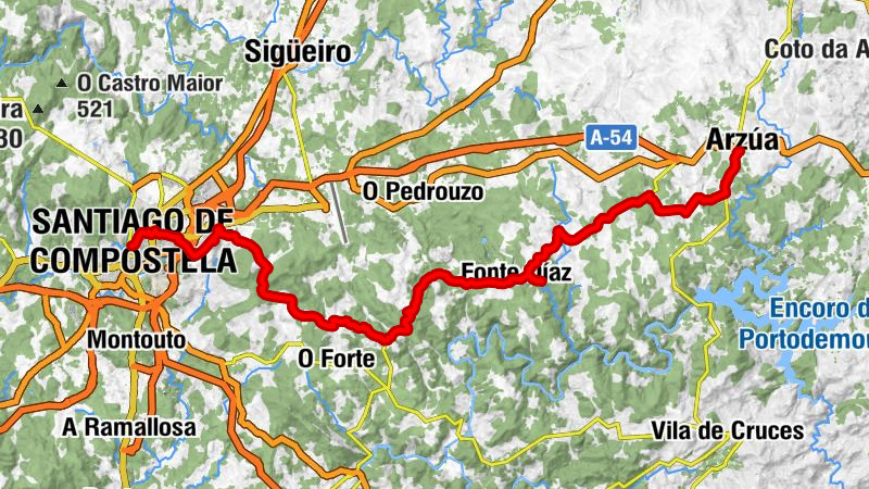Arzúa - Capela da Madalena - San Marcos - Santiago de Compostela