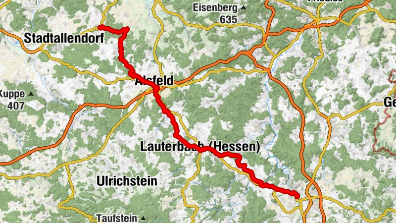 Neustadt (Hessen) - Cafe Die Gürre Stubb - Galgenkippel - Fulda