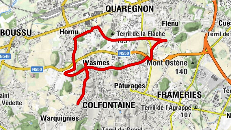 Wasmes - Colfontaine - Terril N° 6 - Terrisse du Vieux Puits sur 6 Paumes