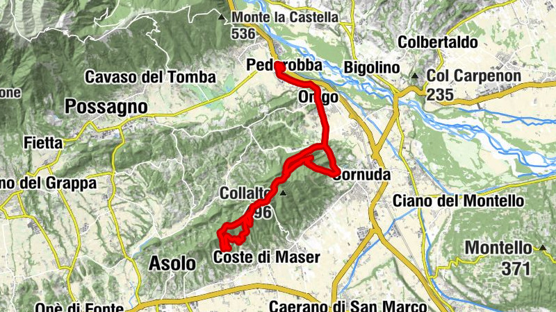 Pederobba - Col de Spin - San Giorgio - Monte Fagarè