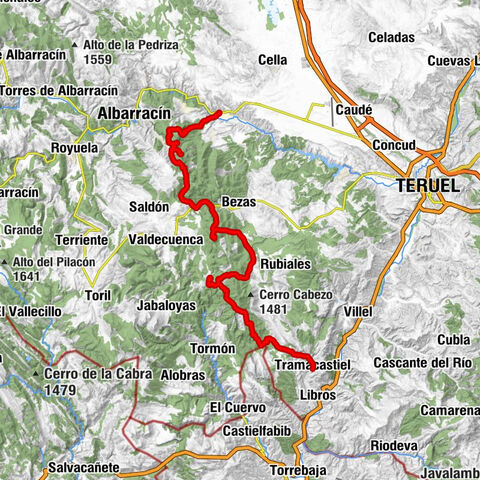 El Soguero - Peña de La Cruz o Peña Botadera - Collado de las Tabernillas - Tramacastiel
